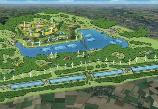 Гідроакумулююча, вітрова та сонячна станція замість вугільного кар’єру