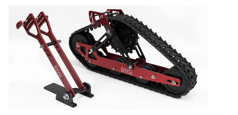 Розробка канадської компанії  Envo допоможе перетворити звичайний велосипед в електричний снігохід 