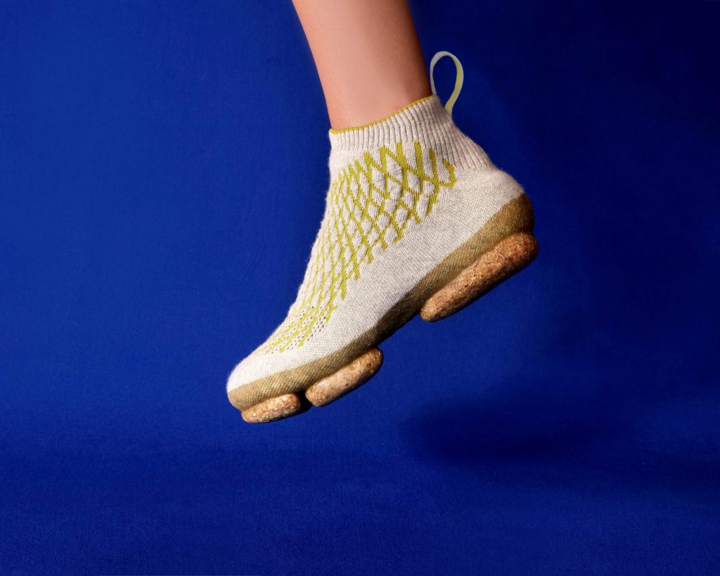 Німецька дизайнерка створила біорозкладні кросівки з собачої шерсті та грибів