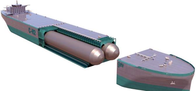 Global Energy Ventures розпочала розробку водневого пілотного корабля C-H2 вантажністю 430 тонн