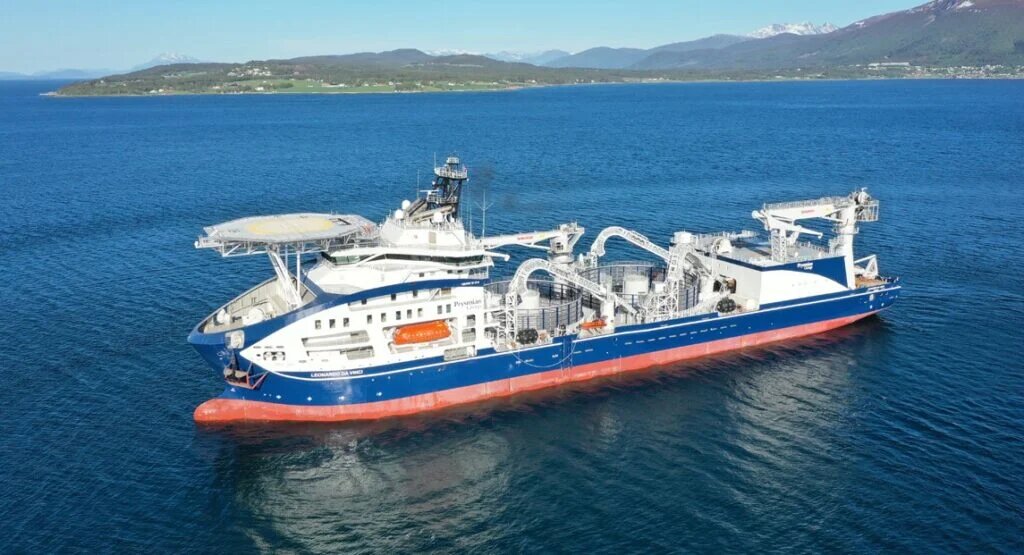 Судно-кабелеукладач Leonardo da Vinci відпливає на випробування 